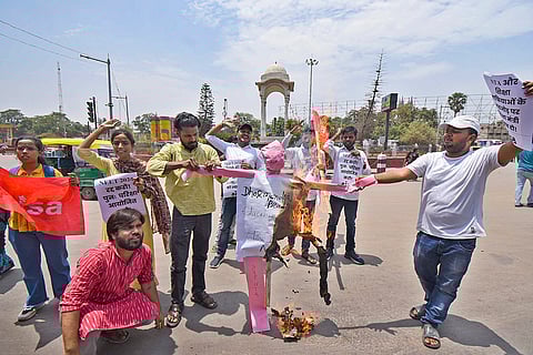 AISA protest over NEET 2024 results in Patna